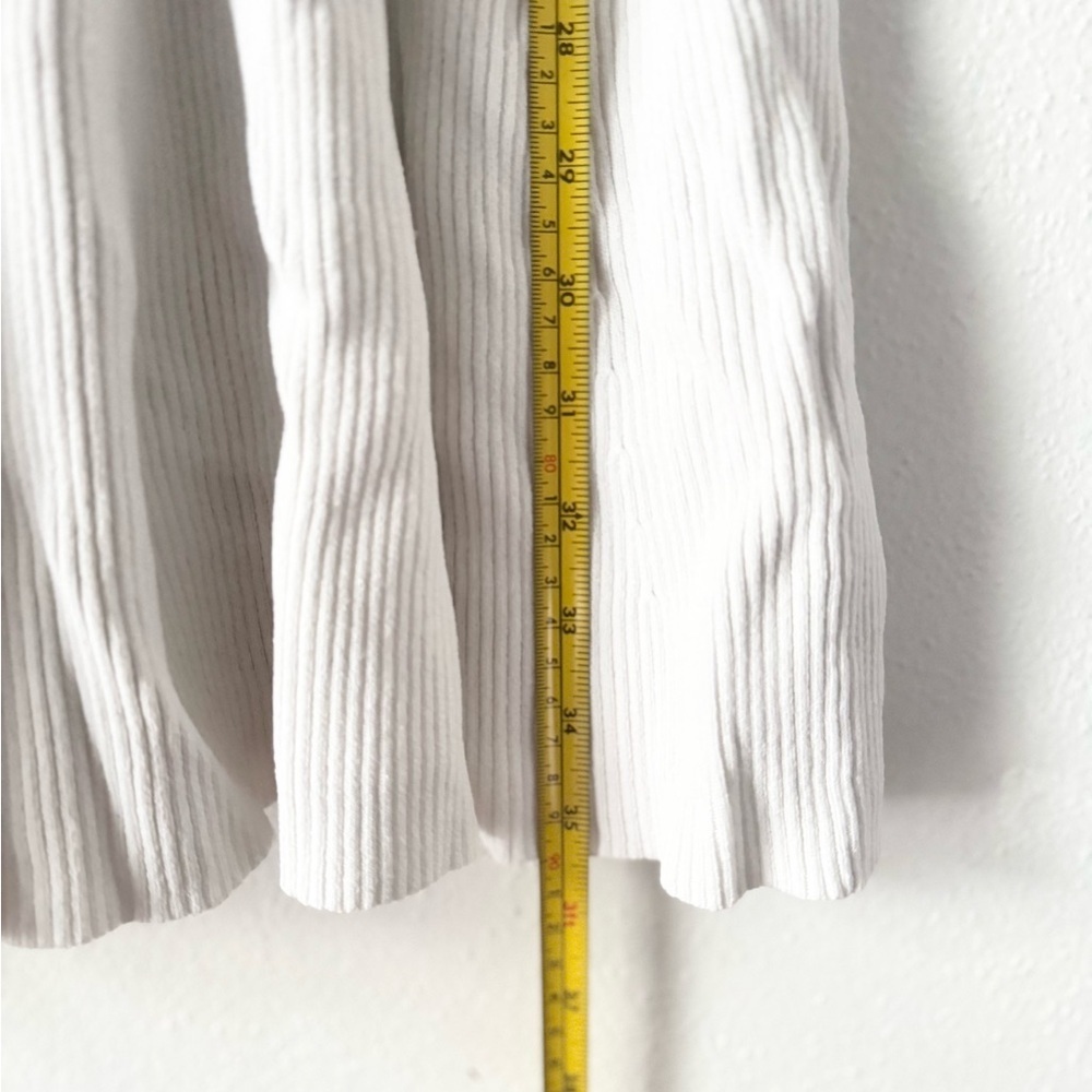 Mossimo Dutti Ribbed Knit White Sleeveless Dress with Key Hole Back Size Large - Picture 9 of 9